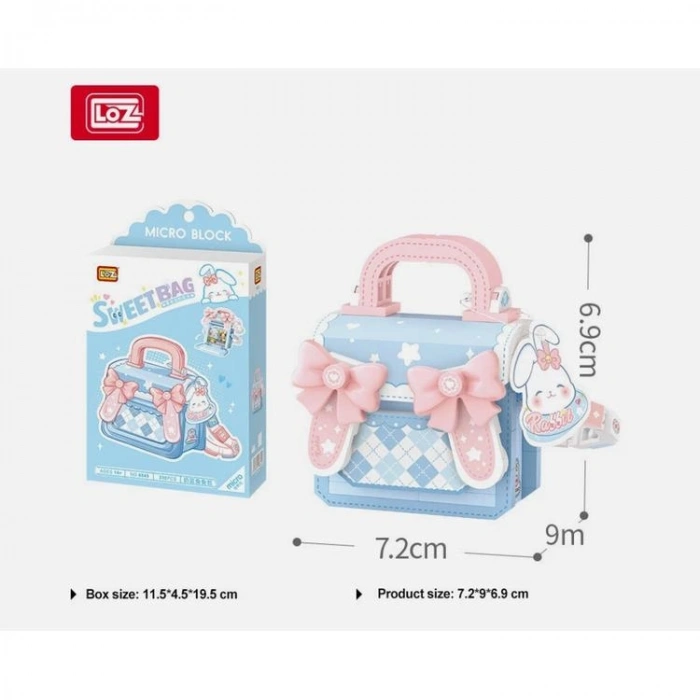 VAGONLIFE LOZ 8845 MİKRO BLOK MAVİ ÇANTA 330 PARÇA BLOCK OYUNCAK 14+