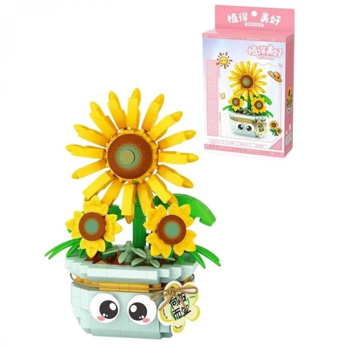 VAGONLIFE LOZ 8840 MİKRO BLOK SAKSILI AYÇİÇEĞİ 320 PARÇA BLOCK OYUNCAK 14+