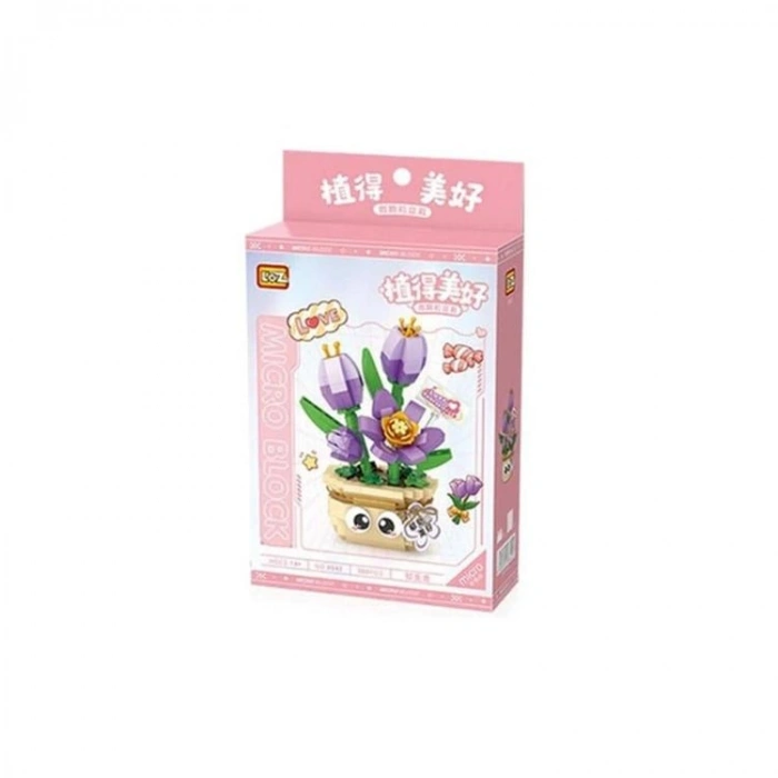 VAGONLIFE LOZ 8842 MİKRO BLOK SAKSILI LALE ÇİÇEĞİ 380 PARÇA BLOCK OYUNCAK 14+