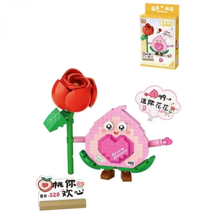 VAGONLIFE LOZ 8818 MİKRO BLOK ÇİLEK ÇİÇEK 330 PARÇA BLOCK OYUNCAK 14+