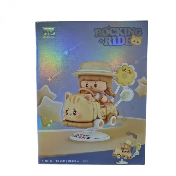 VAGONLIFE LOZ 4306 MİKRO BLOK KÜÇÜK KEDİ SALLANMA SÜRÜŞÜ 190 PARÇA BLOCK OYUNCAK 14+
