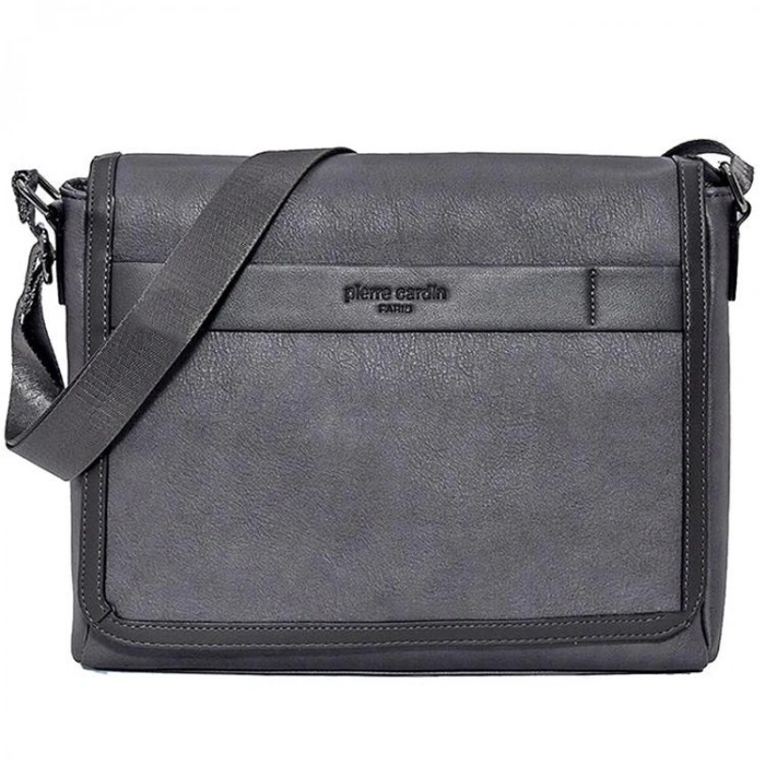 PIERRE CARDIN 01PC00112-GR AYARLANABİLİR ASKILI POSTACI PORTFÖY ÇANTA GRİ