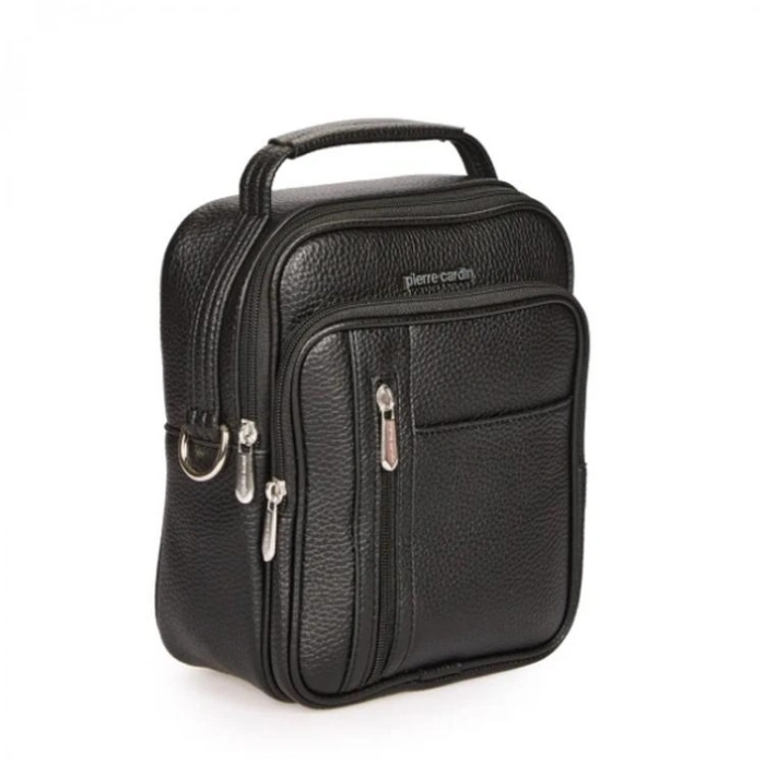 PIERRE CARDIN 01PC001423-S AYARLANABİLİR ASKILI EL TUTMA SAPLI SUNİ DERİ PORTFÖY ÇANTASI SİYAH