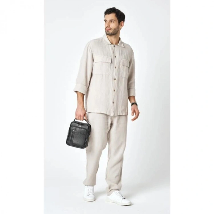 PIERRE CARDIN 01PC001423-S AYARLANABİLİR ASKILI EL TUTMA SAPLI SUNİ DERİ PORTFÖY ÇANTASI SİYAH