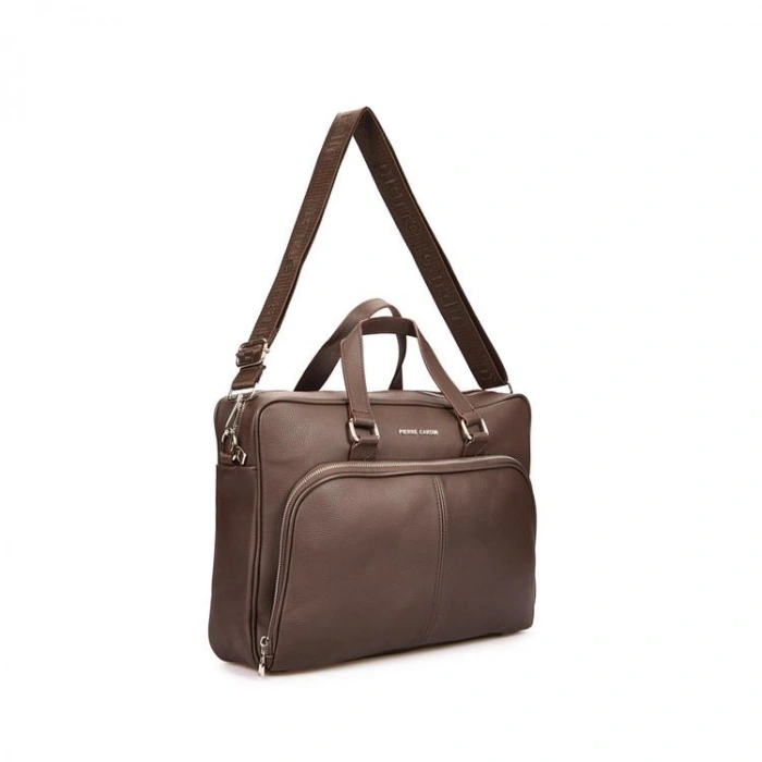 PIERRE CARDIN 01PC001116-KH ÇIKARILABİLİR KORDONLU VALİZ SABİTLEMELİ LAPTOP EVRAK ÇANTASI - KAHVERENGİ