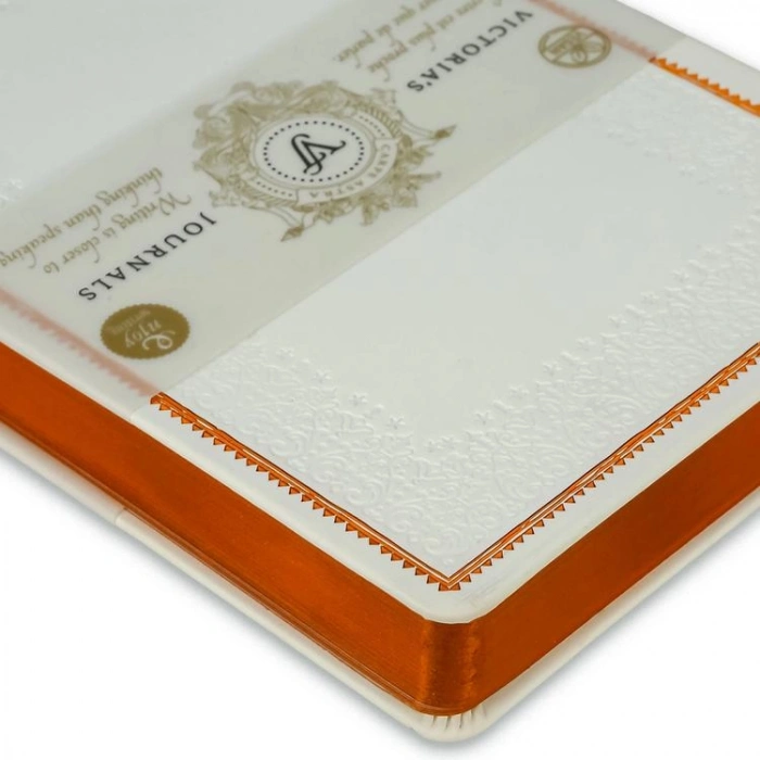 VICTORIAS JOURNALS 125-2234 VINTAGE OLD BOOK 14x20cm 80gr.160YP. ÇİZGİLİ DEFTER BEYAZ