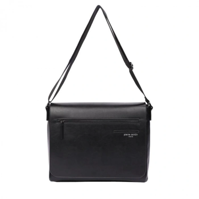 PIERRE CARDIN 01PCMB680-S AYARLANABİLİR ASKILI SUNİ DERİ POSTACI EVRAK ÇANTASI SİYAH