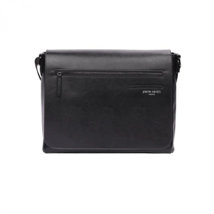 PIERRE CARDIN 01PCMB680-S AYARLANABİLİR ASKILI SUNİ DERİ POSTACI EVRAK ÇANTASI SİYAH