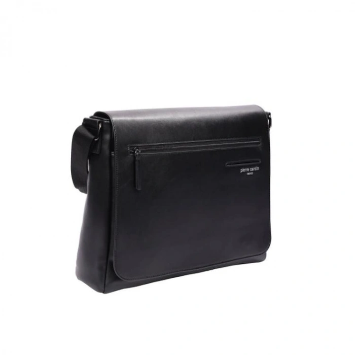 PIERRE CARDIN 01PCMB680-S AYARLANABİLİR ASKILI SUNİ DERİ POSTACI EVRAK ÇANTASI SİYAH
