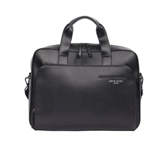 PIERRE CARDIN 01PCMB679-S AYARLANABİLİR ASKILI EL TUTMA SAPLI SUNİ DERİ EVRAK ÇANTASI SİYAH