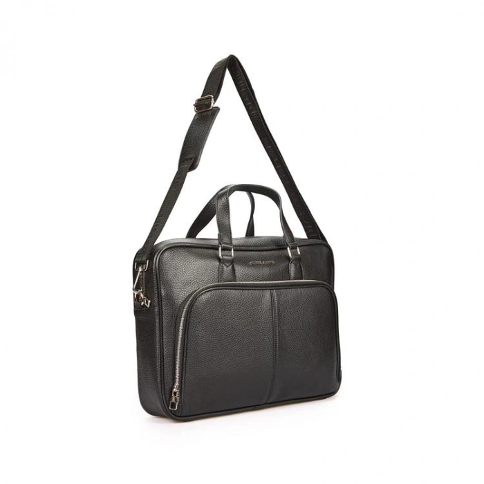 PIERRE CARDIN 01PC001116-S ÇIKARILABİLİR KORDONLU VALİZ SABİTLEMELİ LAPTOP EVRAK ÇANTASI - SİYAH