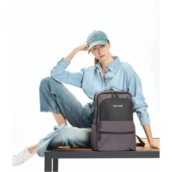 PIERRE CARDIN 07PCT170162-GR AYARLANABİLİR ASKILI LAPTOP BÖLMELİ OKUL ÇANTASI GRİ