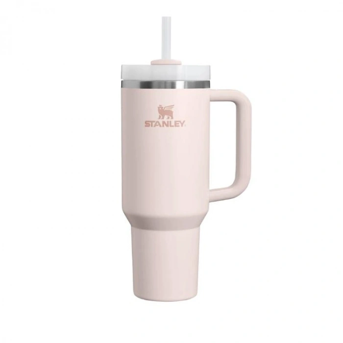 STANLEY 10-13230-023 PİPETLİ QUENCHER H2.O FLOWSTATE 1.18 L. PASLANMAZ ÇELİK TERMOS BARDAK ROSE TOZ PEMBE