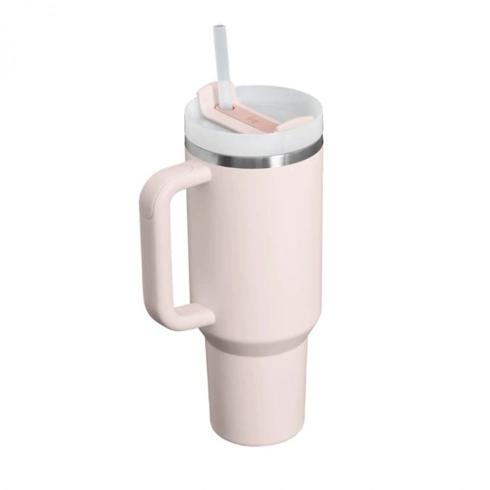 STANLEY 10-13230-023 PİPETLİ QUENCHER H2.O FLOWSTATE 1.18 L. PASLANMAZ ÇELİK TERMOS BARDAK ROSE TOZ PEMBE