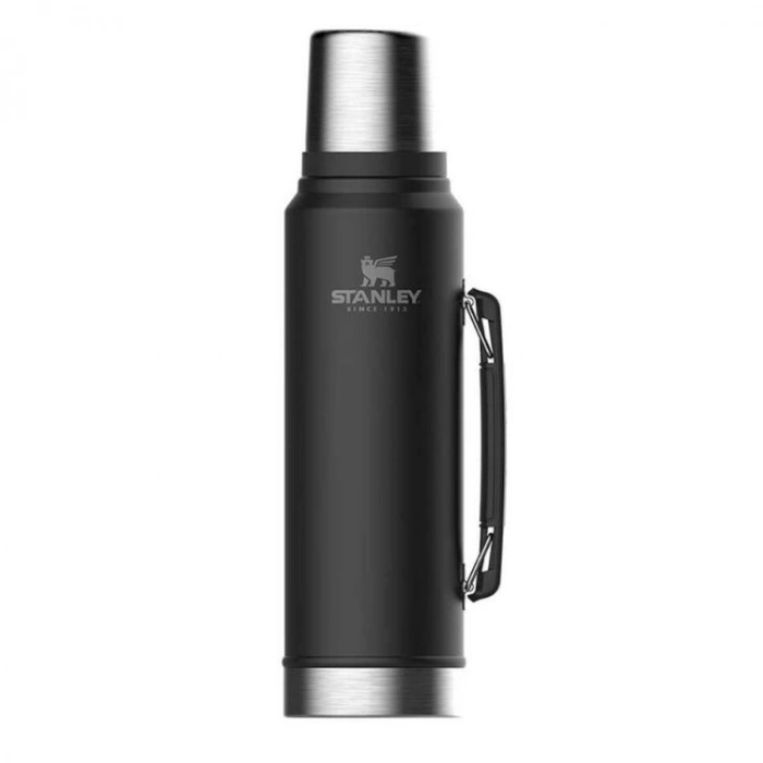 STANLEY 10-08266-002 THE LEGENDARY CLASSIC BOTTLE 1 L. PASLANMAZ ÇELİK TERMOS SİYAH