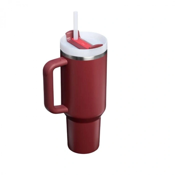 STANLEY 10-13230-066 PİPETLİ QUENCHER H2.O FLOWSTATE 1.18 L. PASLANMAZ ÇELİK TERMOS BARDAK  KIZILCIK BORDO