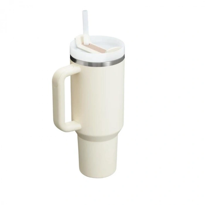 STANLEY 10-12574-014 PİPETLİ QUENCHER H2.O FLOWSTATE 1.18 L. PASLANMAZ ÇELİK TERMOS BARDAK KREM