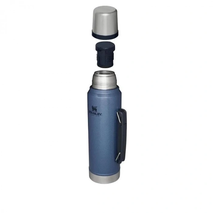 STANLEY 10-08266-058 THE LEGENDARY CLASSIC BOTTLE 1 L. PASLANMAZ ÇELİK TERMOS PETROL MAVİ