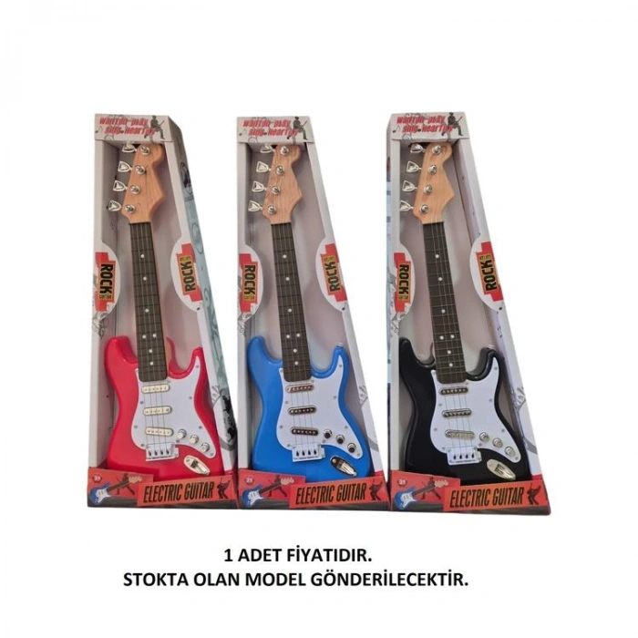 4İ 8821 PİLLİ ASKILI SESLİ ELEKTRONİK ROCK GİTAR 3+