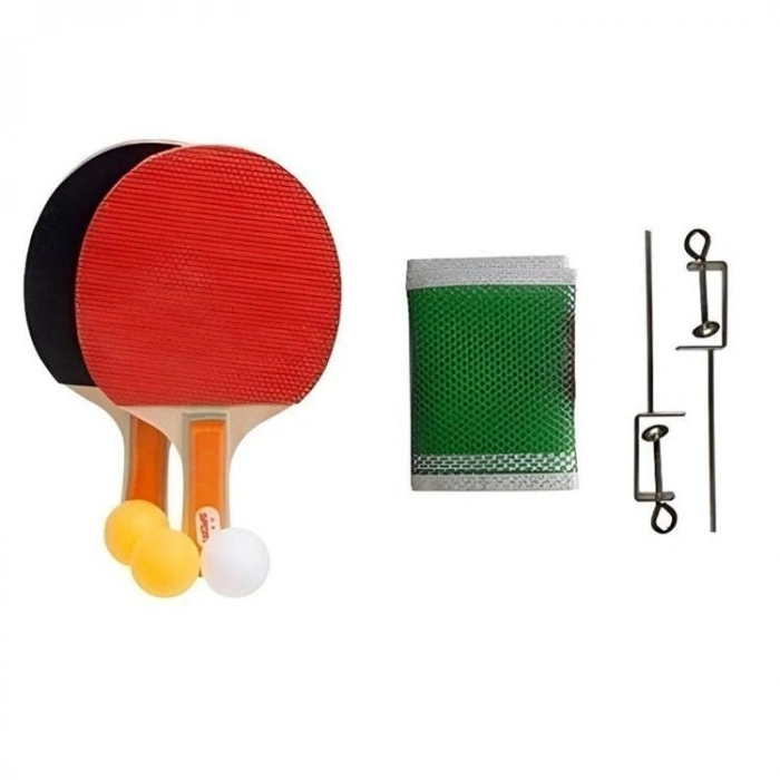 CAN SPORT BSR-809 FİLE DEMİRLİ 3 TOPLU 2 RAKET MASA TENİSİ SETİ