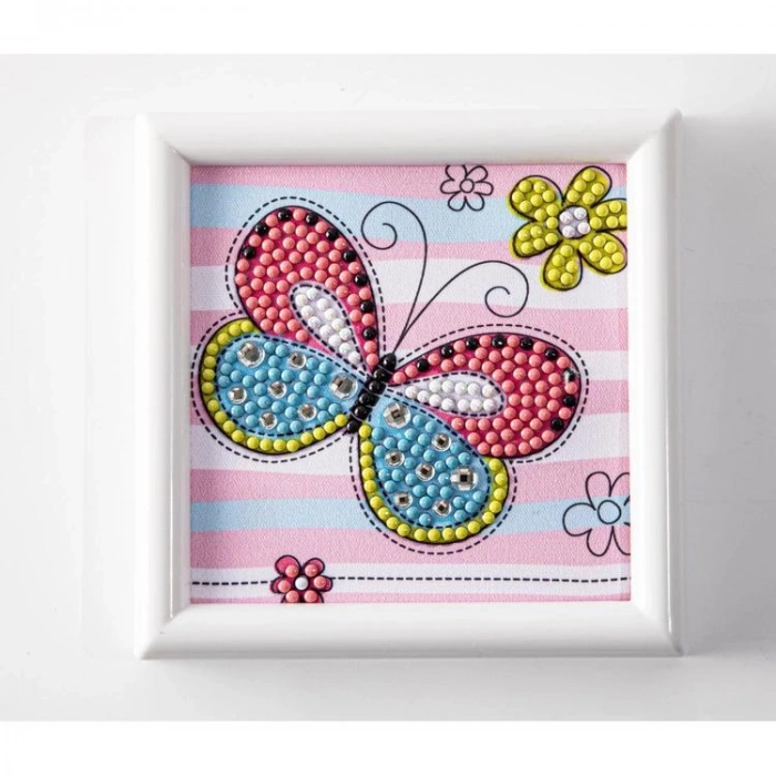 DIAMOND DOTZ DD1.054F SPRINGTIME BUTTERFLY 9,5x9,5 cm BONCUK TABLO KİTİ