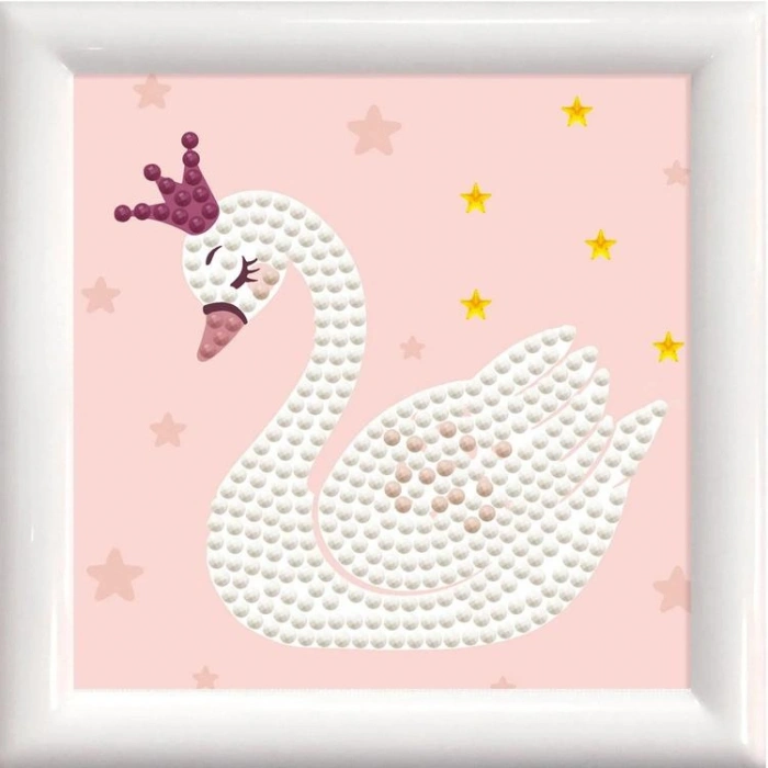 DIAMOND DOTZ DD1.056F SWAN PRINCESS 9,5x9,5 cm BONCUK TABLO KİTİ