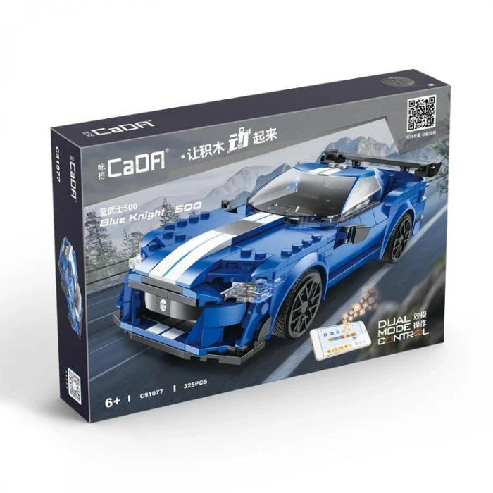 VAGONLIFE CADA C51077W MAVİ ŞÖVALYE YARIŞ ARABASI 325 PARÇA DUAL MODE CONTROL BLOCK OYUNCAK 6+