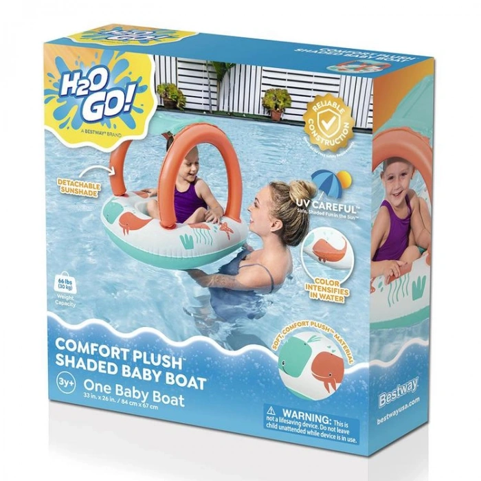 BERMUDA 34203 BESTWAY COMFORT PLUSH SHADED BABY BOAT 84X67 ŞEMSİYELİ ÇOCUK BOTU 30 KG 3+