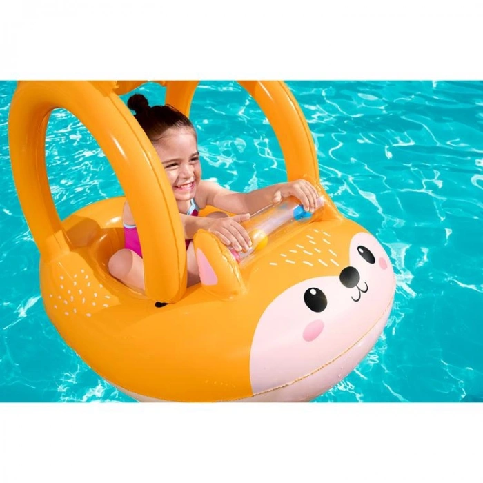 BERMUDA 34168 BESTWAY COMFORT PLUSH SHADED BABY BOAT 94X66 ŞEMSİYELİ ÇOCUK BOTU SEVİMLİ TİLKİ 45 KG 3+