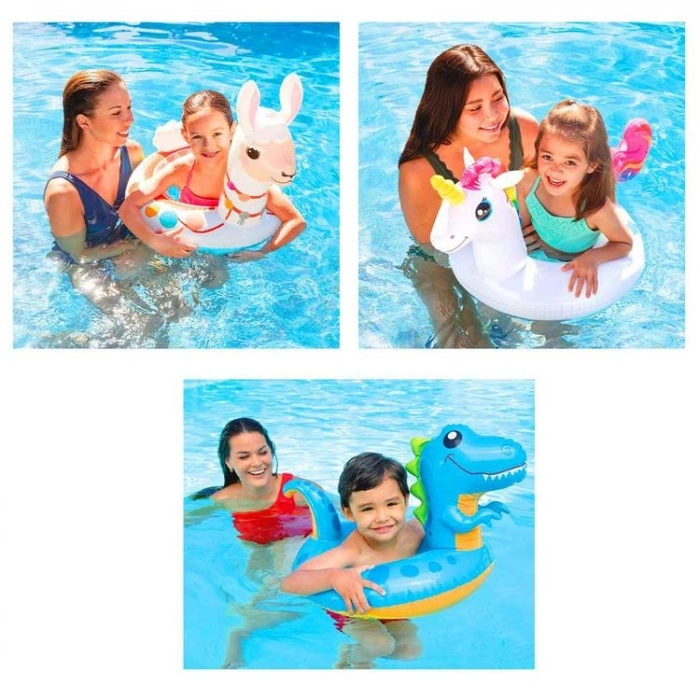 INTEX 59221NP HAYVAN FİGÜRLÜ 81x58 cm ÇOCUK SİMİTİ 3-6 YAŞ