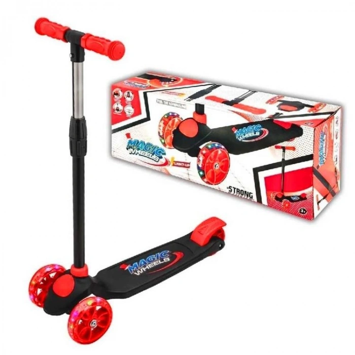 BEREN BRN-2218 IŞIKLI MAX 50 KG KIRMIZI SCOOTER 3+