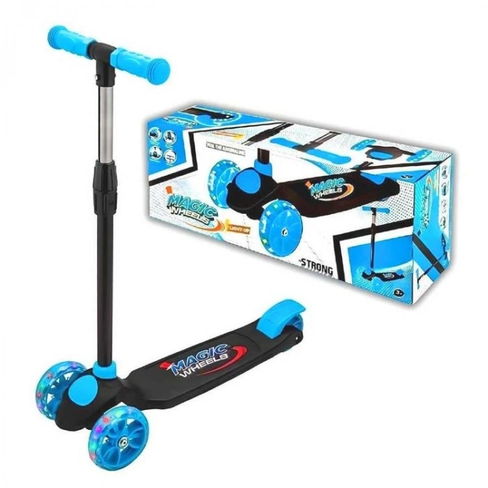 BEREN BRN-2225 IŞIKLI MAX 50 KG MAVİ SCOOTER 3+