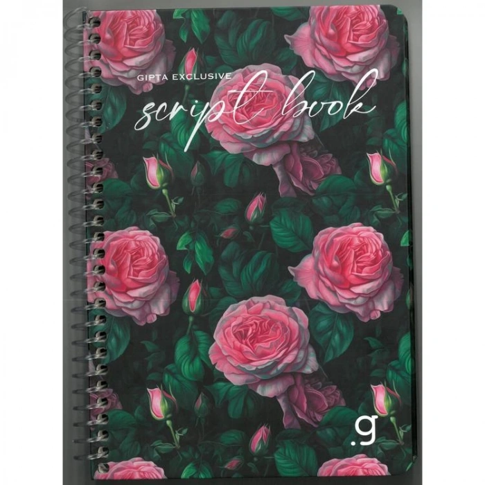 GIPTA SCRIPT BOOK SPİRALLİ SERT KAPAK 17x24 80YP.ÇİZGİLİ DEFTER 8406 - TEKLİ
