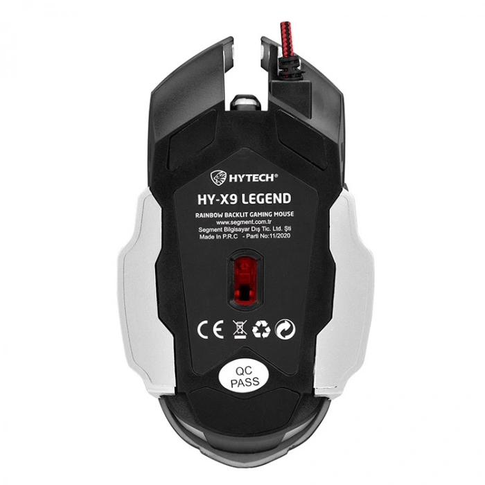 HYTECH HY-X9 3.600DPI LEGEND GAMING KABLOLU RAINBOW OYUNCU MOUSE SİYAH