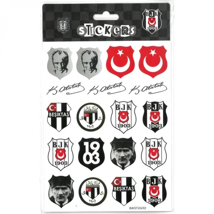 PİOLENT BJKST26005 FORZA BEŞİKTAŞ TARAFTAR STICKER ETİKET 1 YP. TEKLİ KARTELA