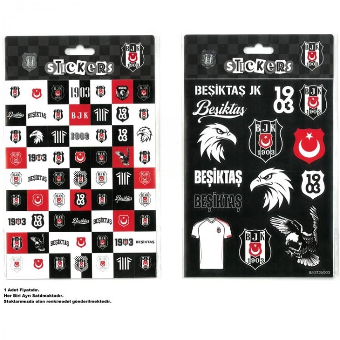 PİOLENT BJKST26005 FORZA BEŞİKTAŞ TARAFTAR STICKER ETİKET 1 YP. TEKLİ KARTELA