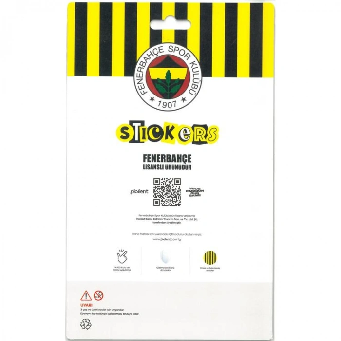 PİOLENT FBST26019 FENERBAHÇE TARAFTAR STICKER ETİKET 1 YP. TEKLİ KARTELA