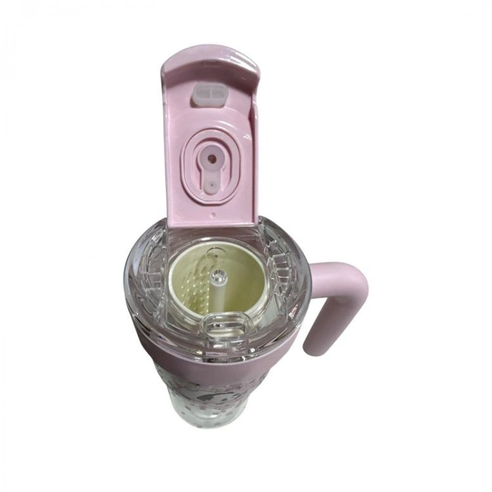 VAGONLİFE  DILLER D2513 PİPETLİ/PİPETSİZ ÇİFT KULLANIM TRİTAN MATARA 860 ML - PEMBE