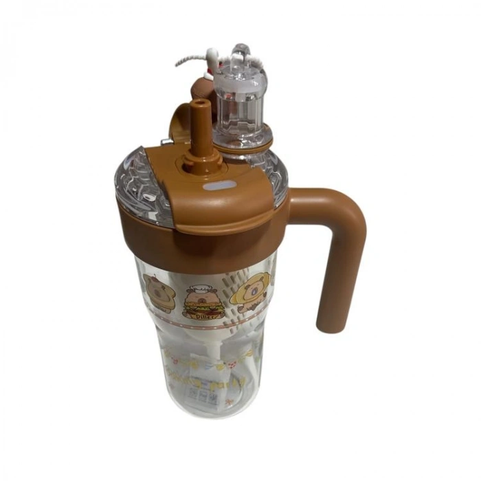 VAGONLİFE  DILLER D2553 PİPETLİ/PİPETSİZ ÇİFT KULLANIM TRİTAN MATARA 860 ML - KAHVERENGİ