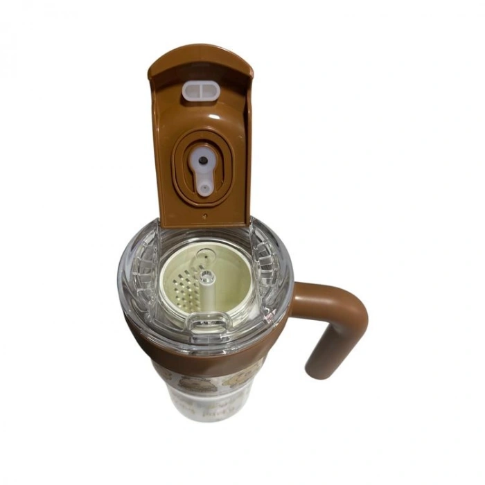 VAGONLİFE  DILLER D2553 PİPETLİ/PİPETSİZ ÇİFT KULLANIM TRİTAN MATARA 860 ML - KAHVERENGİ