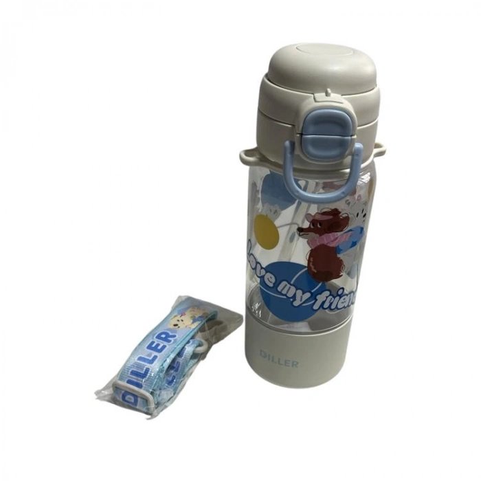 VAGONLİFE DILLER TRITAN MATARA ÇİFT KAPAKLI PİPETLİ/PİPETSİZ KULLANIM D2540 700ML - BLUE