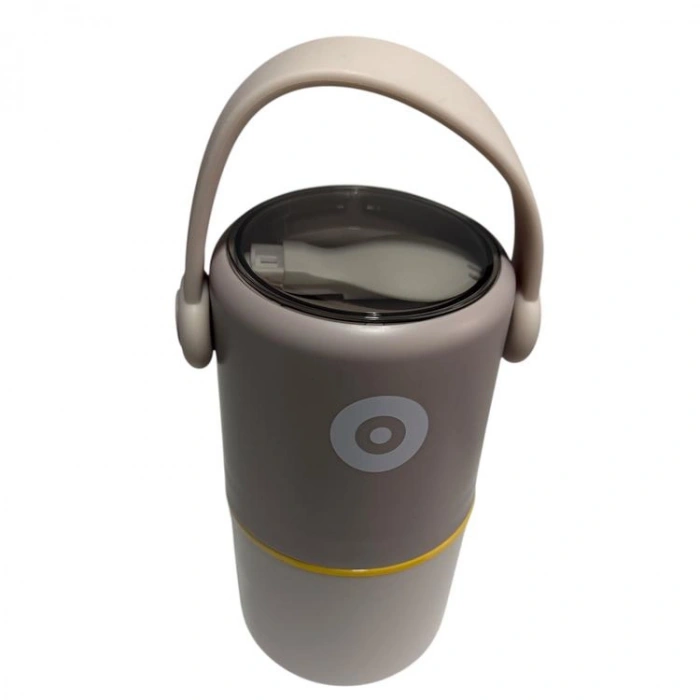 VAGONLİFE PASLANMAZ ÇELİK KULPLU TAŞINABİLİR 2 BÖLMELİ SİLİNDİR YEMEK KABI - LUNCH BOX VGN1267B 820ML - KAHVERENGİ