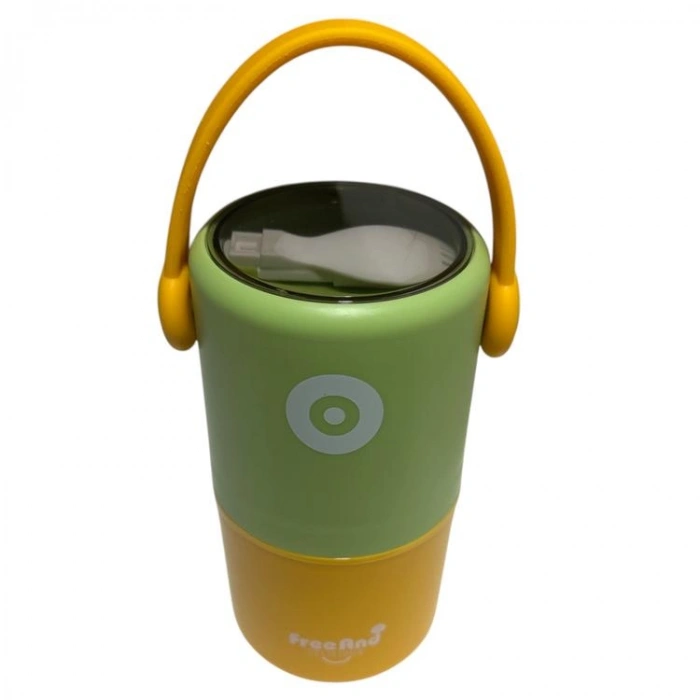 VAGONLİFE PASLANMAZ ÇELİK KULPLU TAŞINABİLİR 2 BÖLMELİ SİLİNDİR YEMEK KABI - LUNCH BOX VGN1267B 820ML - YEŞİL