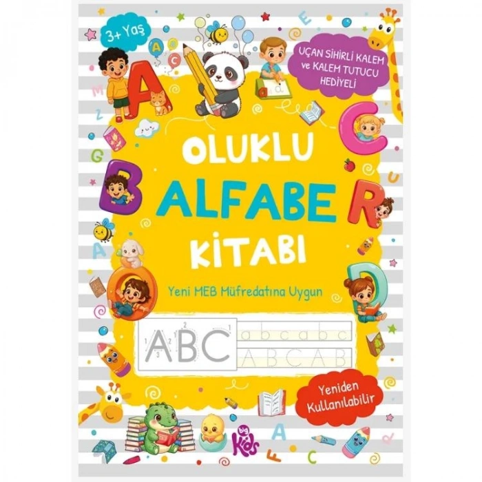 OLUKLU ALFABE KİTABI UÇAN SİHİRLİ KALEM VE KALEM TUTUCULU
