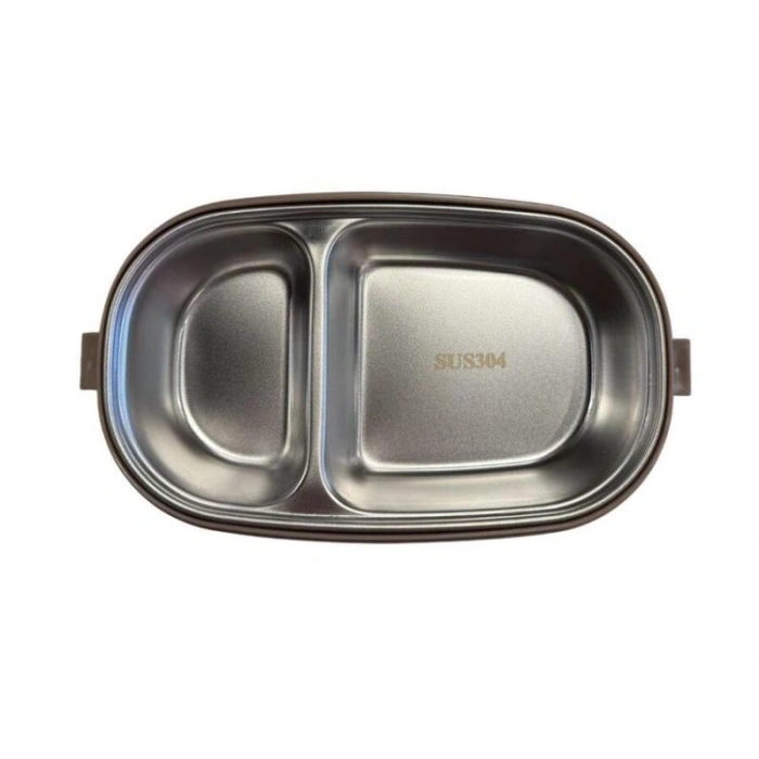 VAGONLİFE PASLANMAZ ÇELİK BÖLMELİ YEMEK KABI 2 KATLI - LUNCH BOX BL10403-2S 1140ML - KAHVERENGİ