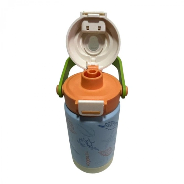 VAGONLİFE ÇELİK PİPETLİ / PİPETSİZ KULLANIM EL TAŞIMA KULPLU MATARA/TERMOS VGN1104 630ML TURUNCU