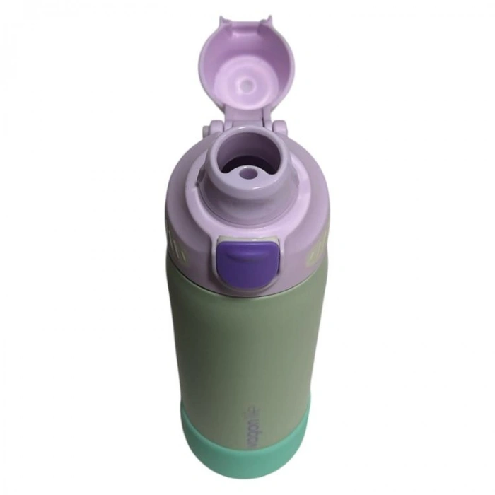 VAGONLİFE ÇELİK TEK KAPAK PİPETLİ/ PİPETSİZ KULLANIM KULPLU MATARA/TERMOS VGN1102 700ML  - YEŞİL