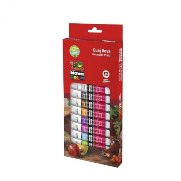 NOVA COLOR NC-781 12 Lİ TÜP GUAJ BOYA 12 ML