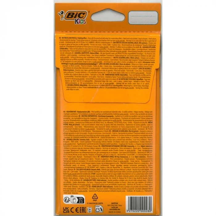 BİC KİDS WATERCOLOUR AQUACOLOUR KURU-SULU BOYA KALEM SETİ TAM BOY 12Lİ(RENK)