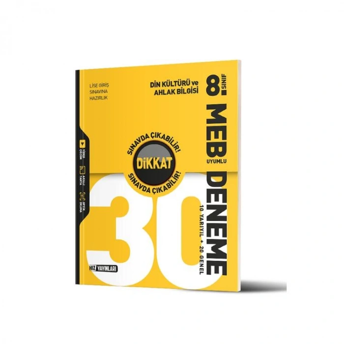 HIZ 8. SINIF MEB UYUMLU DİN KÜLTÜRÜ VE AHLAK BİLGİSİ 30LU DENEME